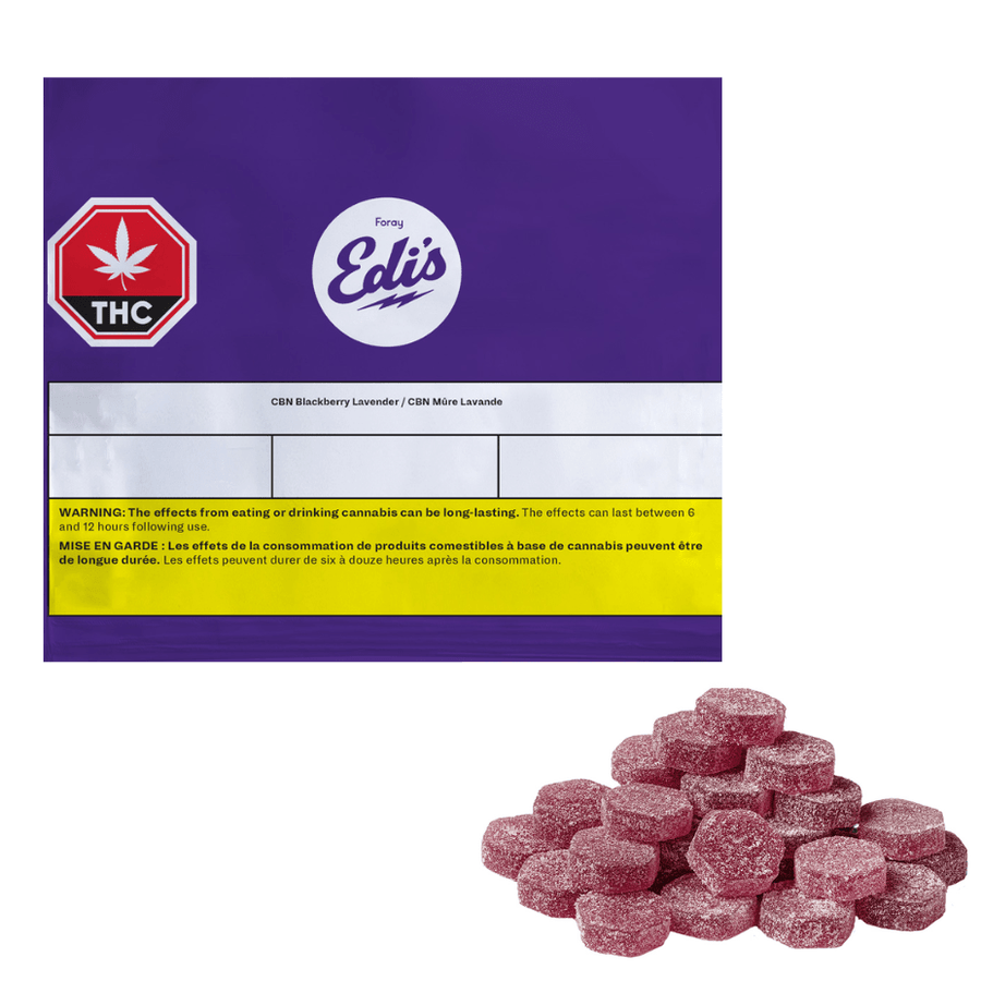 Foray Edibles 30 Pack Foray Edi's Blackberry Lavender CBN-CBD Gummies-30pk-Morden Vape Cannabis