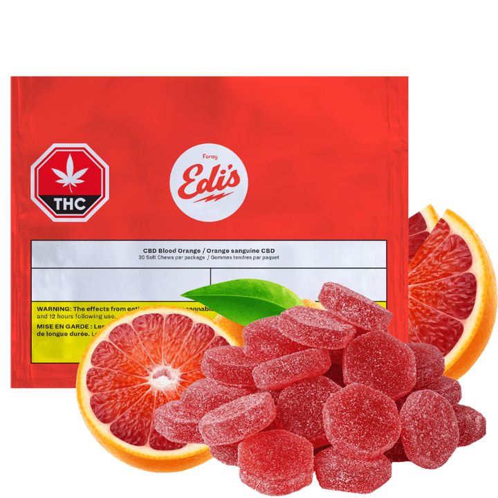 Foray Edibles 30 Pack Foray Edi's Blood Orange CBD Soft Chews-30pk-Morden Vape & Cannabis