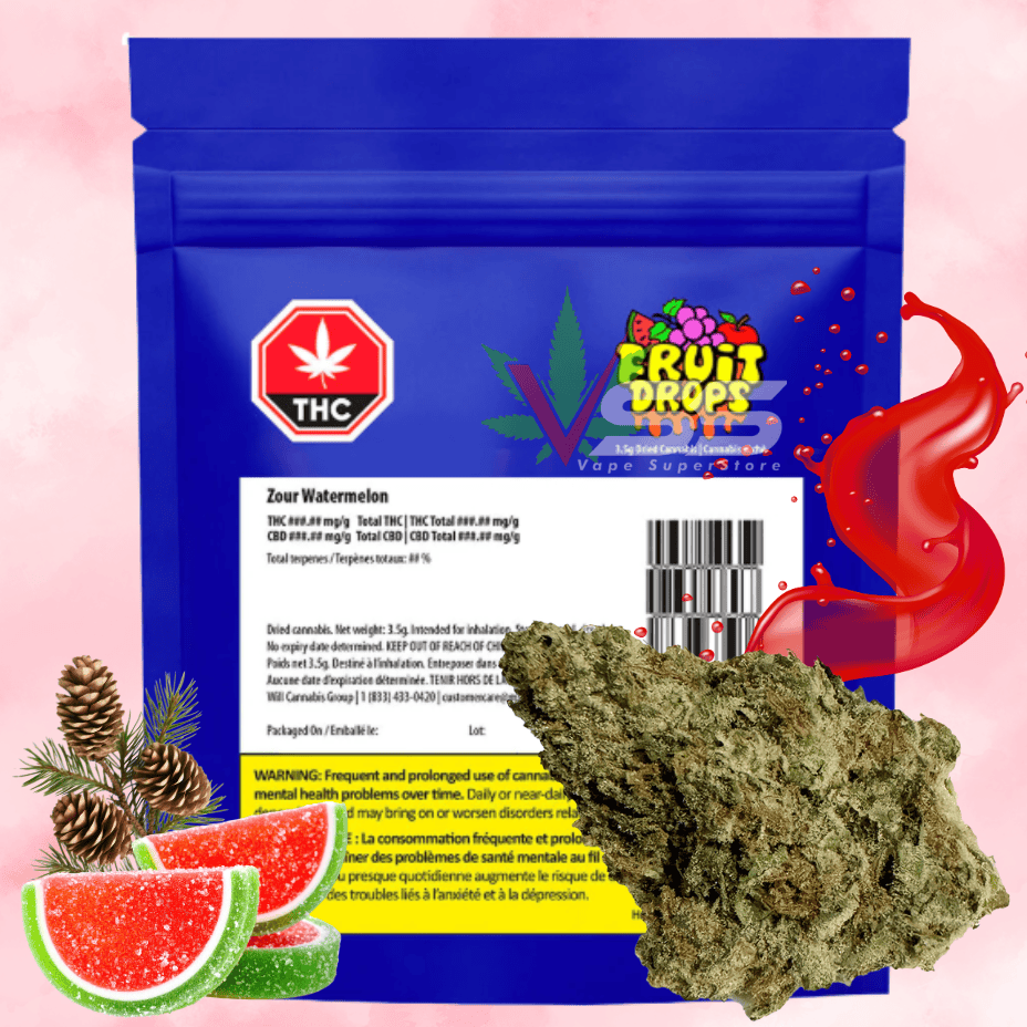 Fruit Drops Zour Watermelon Craft Sativa Flower - 3.5g Morden Vape SuperStore and Cannabis Manitoba Canada