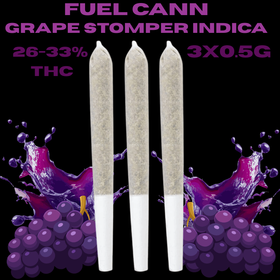 Fuel Cann Grape Stomper Indica Pre-Rolls - 3x0.5g Morden Vape SuperStore and Cannabis Manitoba Canada