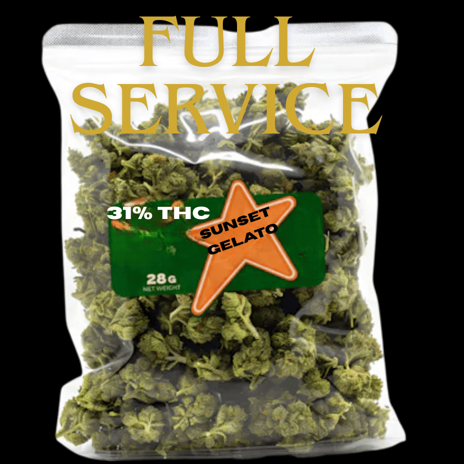 Full Service Gelato Sunset Indica Flower-28g Morden Vape SuperStore and Cannabis Manitoba Canada