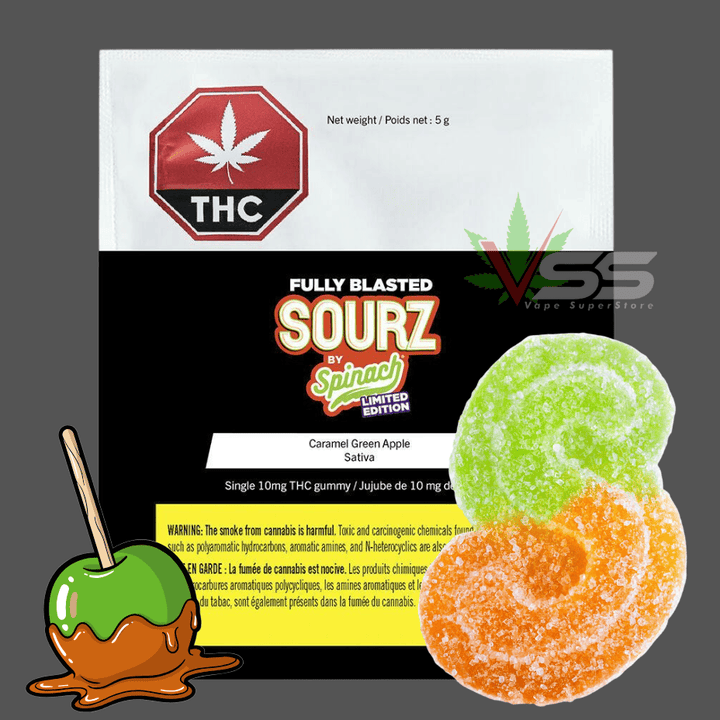 Fully Blasted Caramel Green Apple Gummy 1x10mg Morden Vape SuperStore and Cannabis Manitoba Canada