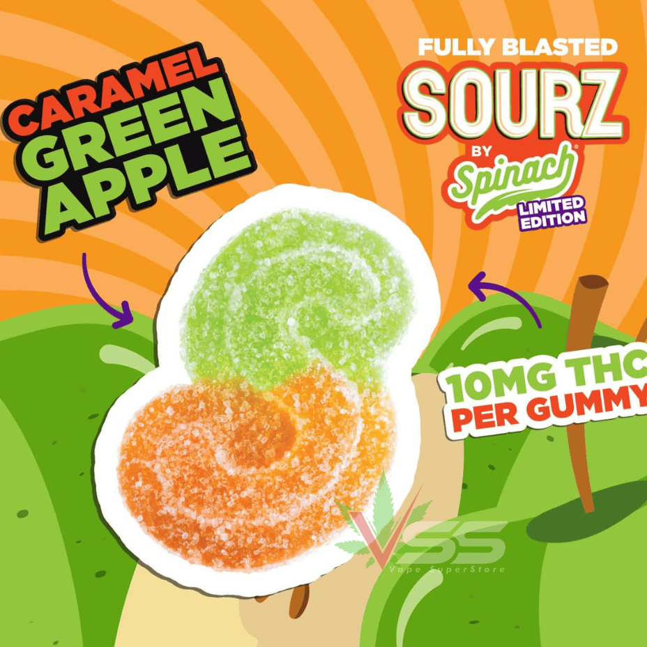 Fully Blasted Caramel Green Apple Gummy 1x10mg Morden Vape SuperStore and Cannabis Manitoba Canada