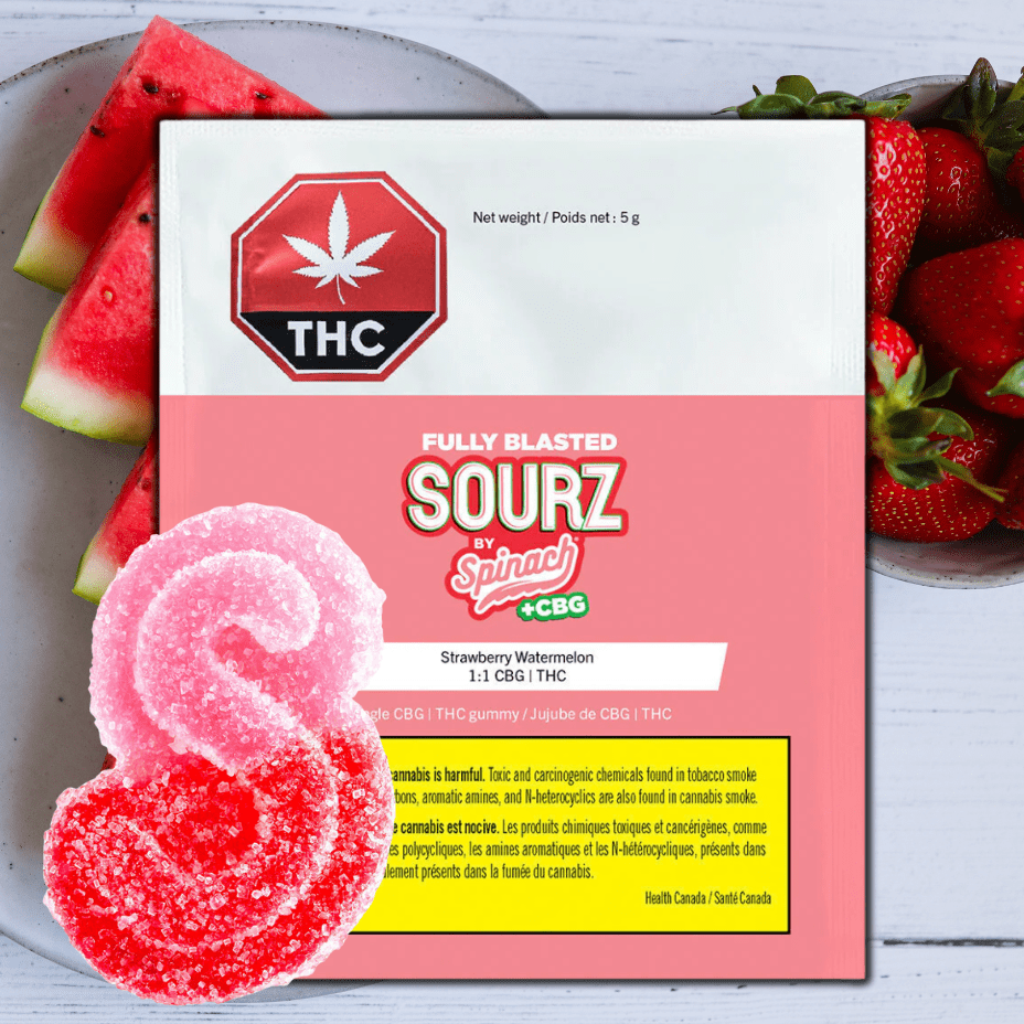 Fully Blasted Strawberry Watermelon 1:1 Gummy 1x10mg 1x10mg Morden Vape SuperStore and Cannabis Manitoba Canada