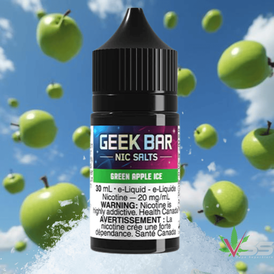 Geek Bar Nic Salt-Green Apple Ice 30mL / 20mg Morden Vape SuperStore and Cannabis Manitoba Canada