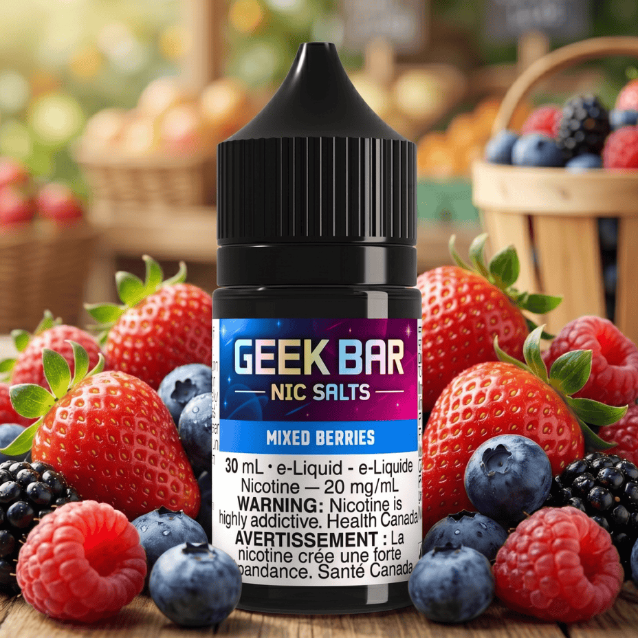 Geek Bar Nic Salt-Mixed Berries 30mL / 20mg Morden Vape SuperStore and Cannabis Manitoba Canada