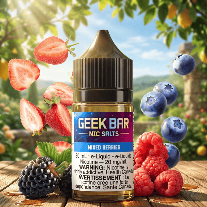 Geek Bar Nic Salt-Mixed Berries 30mL / 20mg Morden Vape SuperStore and Cannabis Manitoba Canada