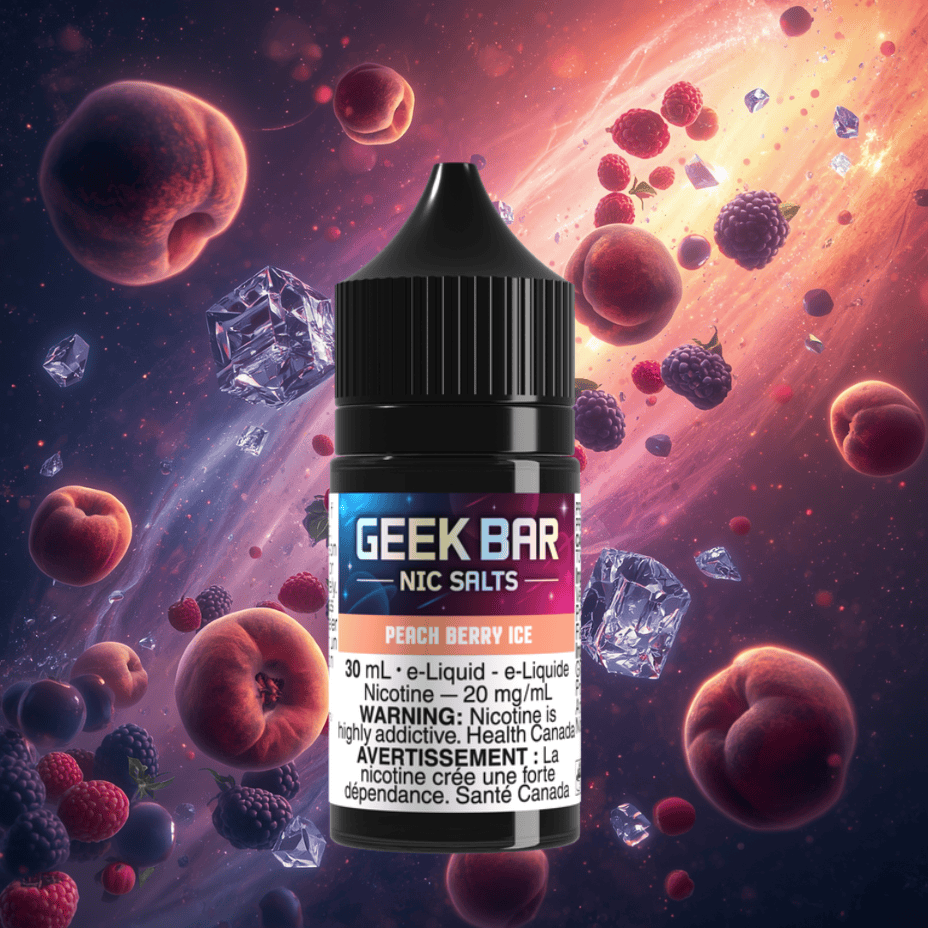 Geek Bar Nic Salt-Peach Berry Ice 30mL / 20mg Morden Vape SuperStore and Cannabis Manitoba Canada