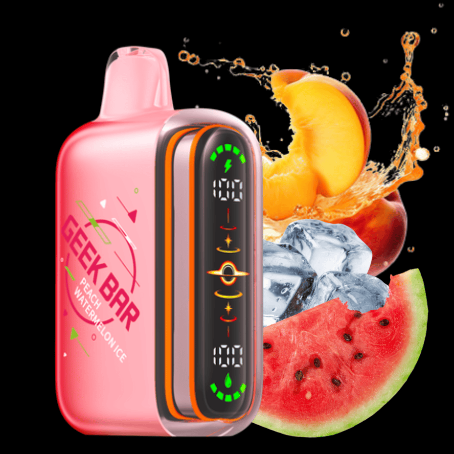Geek Bar Pulse 2 80K Disposable Vape - Peach Watermelon Ice 80000 Puffs / 20mg Morden Vape SuperStore and Cannabis Manitoba Canada