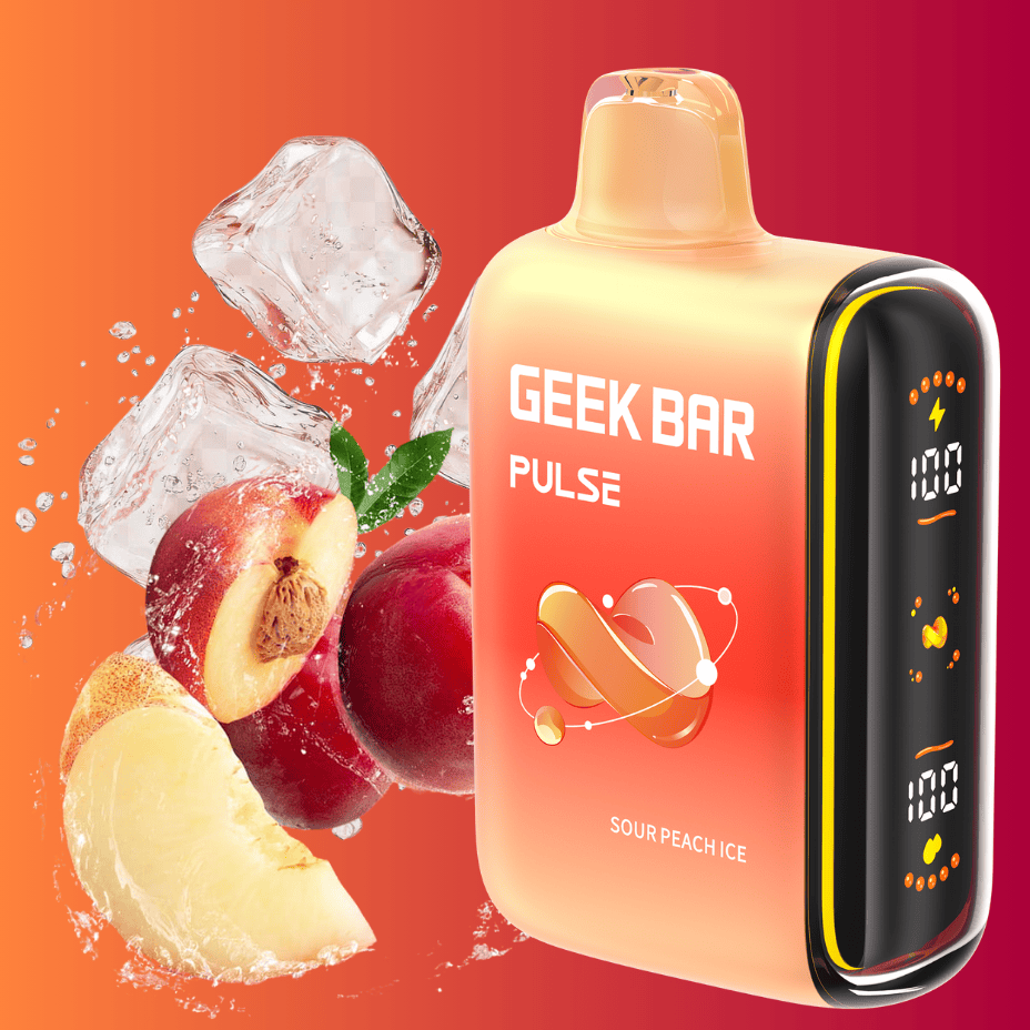 Geek Bar Pulse 9000 Disposable Vape - Sour Peach Ice 9000 Puffs / 20mg Morden Vape SuperStore and Cannabis Manitoba Canada