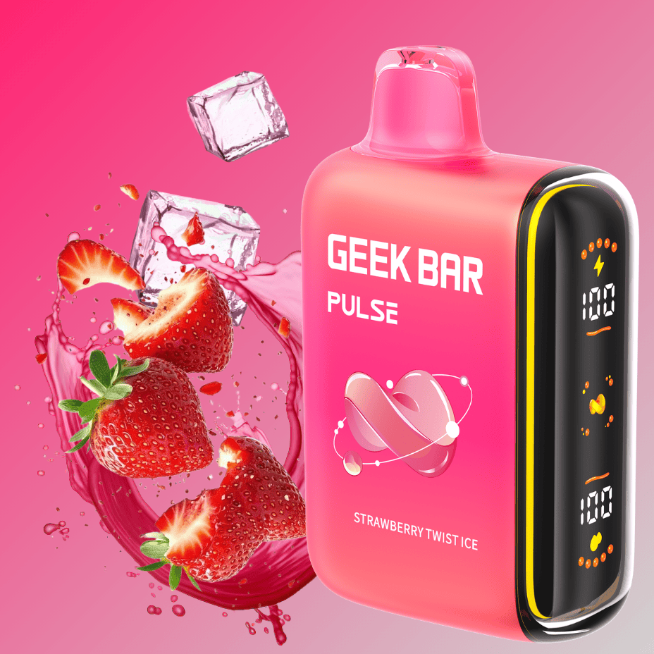 Geek Bar Pulse 9000 Disposable Vape - Strawberry Twist Ice in Manitoba - Morden Vape SuperStore & Cannabis Geek Bar Pulse 9000 Disposable Vape - Strawberry Twist Ice in Manitoba - Morden Vape SuperStore & Cannabis
