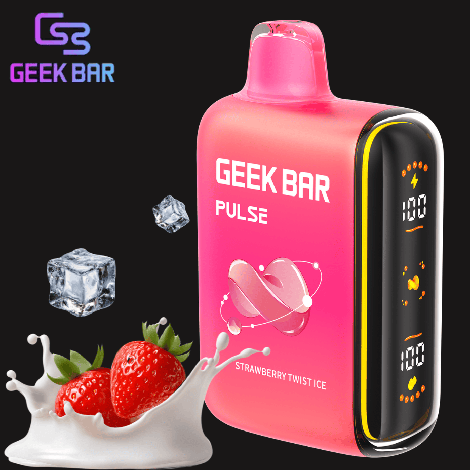Geek Bar Pulse 9000 Disposable Vape - Strawberry Twist Ice 9000 / 20mg Morden Vape SuperStore and Cannabis Manitoba Canada