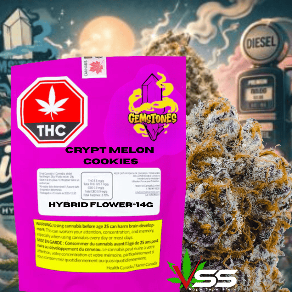 Gemstones Crypt Melon Cookies Hybrid Flower-14g Morden Vape SuperStore and Cannabis Manitoba Canada