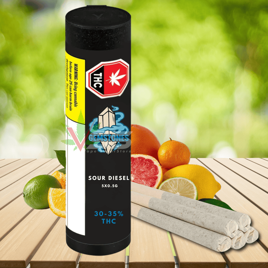 Gemstones - Sour Diesel Pre-rolls 5x0.5g Morden Vape SuperStore and Cannabis Manitoba Canada