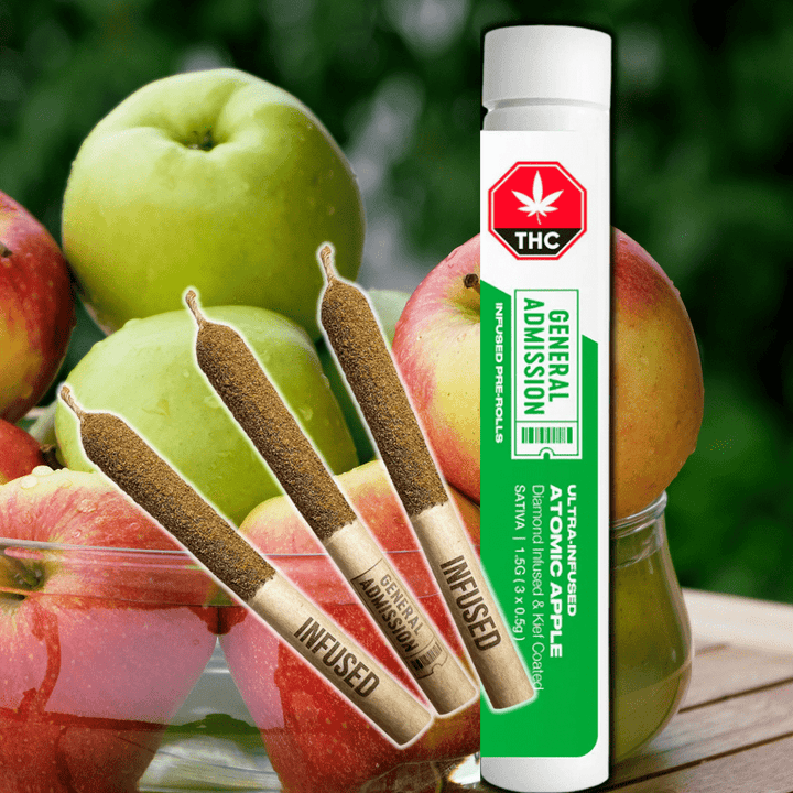 General Admission Atomic Apple Infused Pre-rolls 3x0.5g 3x0.5g Morden Vape SuperStore and Cannabis Manitoba Canada