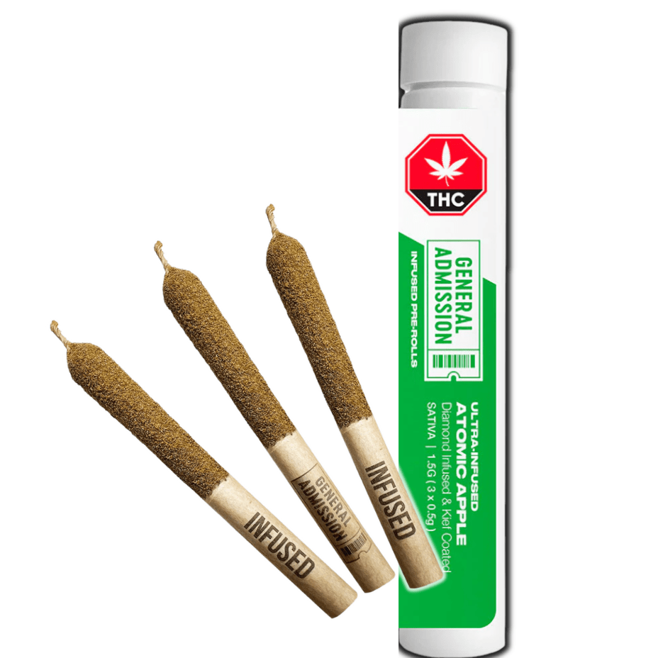 General Admission Atomic Apple Infused Pre-rolls 3x0.5g 3x0.5g Morden Vape SuperStore and Cannabis Manitoba Canada