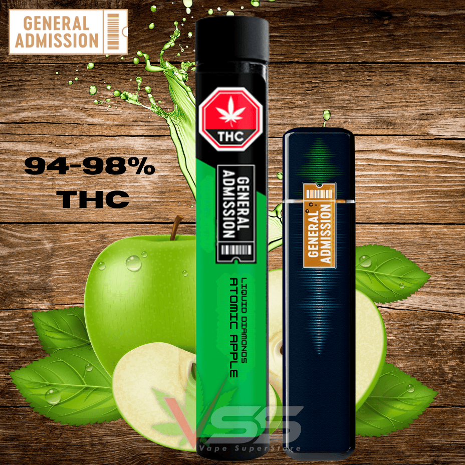 General Admission Atomic Apple Liquid Diamonds Disposable Vape - 1g Morden Vape SuperStore and Cannabis Manitoba Canada