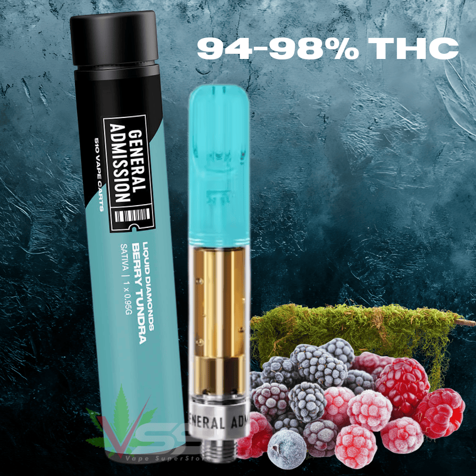 General Admission Berry Tundra Liquid Diamond Sativa 510 Cart - 0.95g Morden Vape SuperStore and Cannabis Manitoba Canada