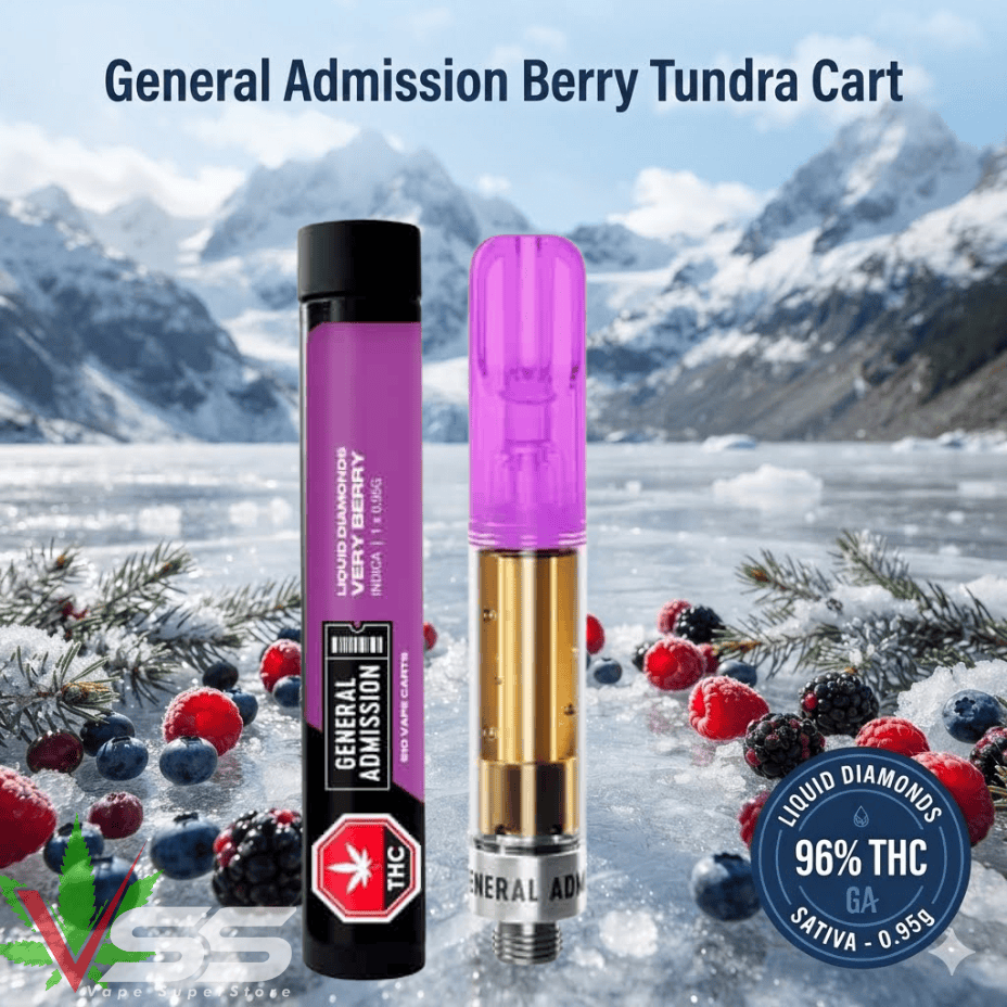 General Admission Berry Tundra Liquid Diamond Sativa 510 Cart - 0.95g Morden Vape SuperStore and Cannabis Manitoba Canada
