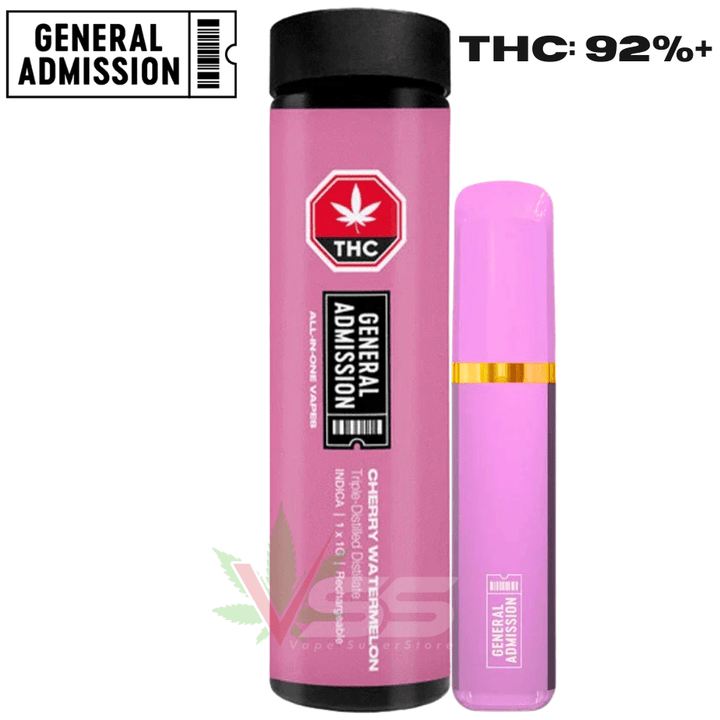 General Admission Cherry Watermelon Indica AIO - 1g Morden Vape SuperStore and Cannabis Manitoba Canada