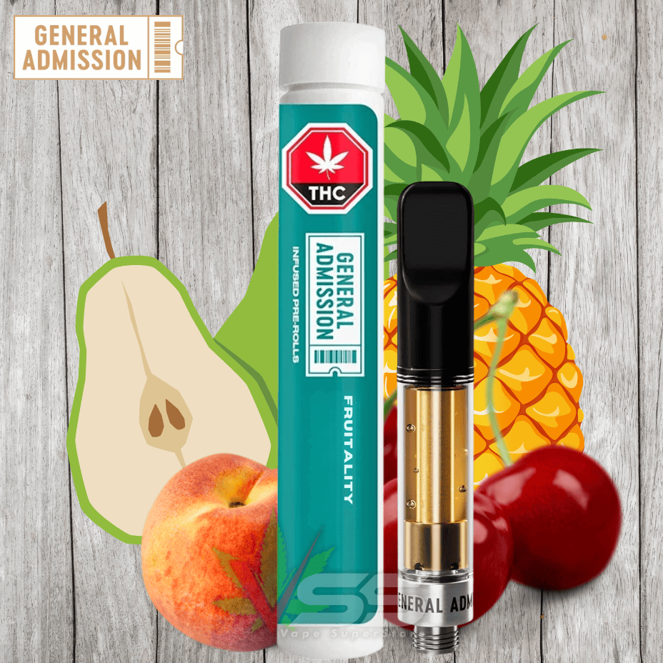 General Admission Fruitality Sativa Vape Cartridge - 0.95g Morden Vape SuperStore and Cannabis Manitoba Canada