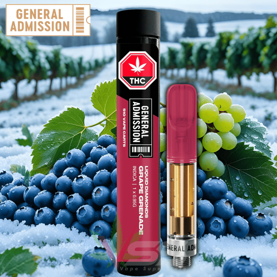 General Admission Grape Grenade Liquid Diamonds Cartridge - 0.95g Morden Vape SuperStore and Cannabis Manitoba Canada