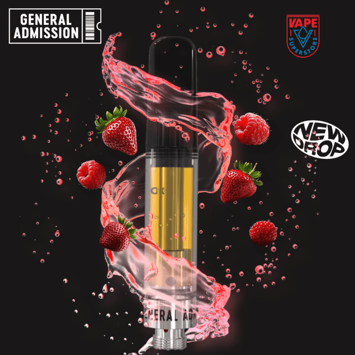 General Admission Strazzleberry Distillate Cartridge - .95g Morden Vape SuperStore and Cannabis Manitoba Canada