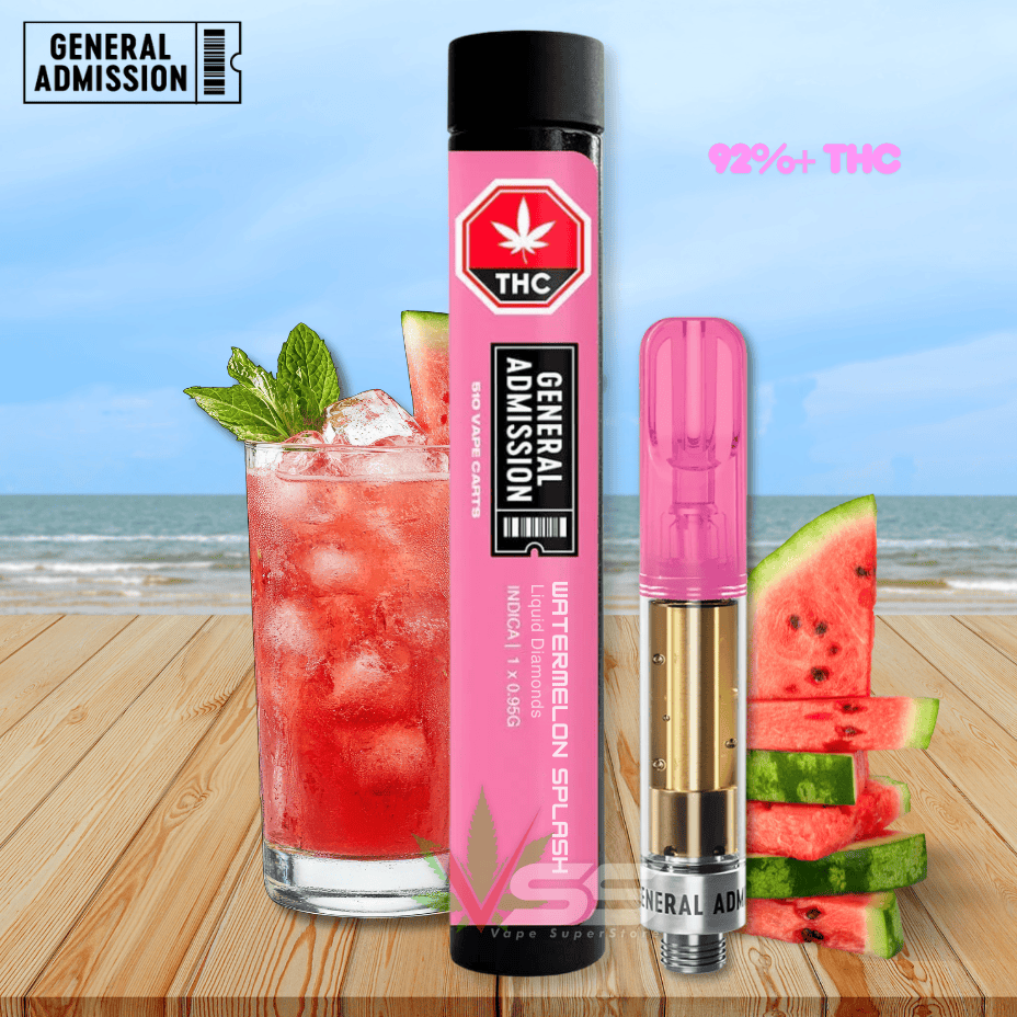 General Admission Watermelon Splash Liquid Diamonds Cartridge - 0.95g Morden Vape SuperStore and Cannabis Manitoba Canada