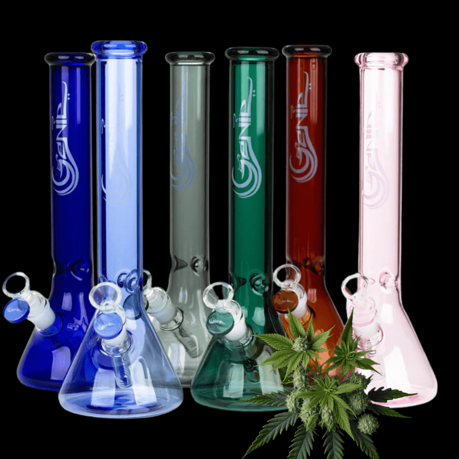 Genie 7mm Color Tube Beaker-12" 7mm Morden Vape SuperStore and Cannabis Manitoba Canada