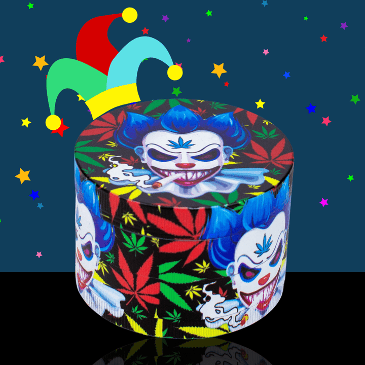 Genie Metal Grinder-63mm 4-Piece Clown Design 63mm / 45mm Morden Vape SuperStore and Cannabis Manitoba Canada