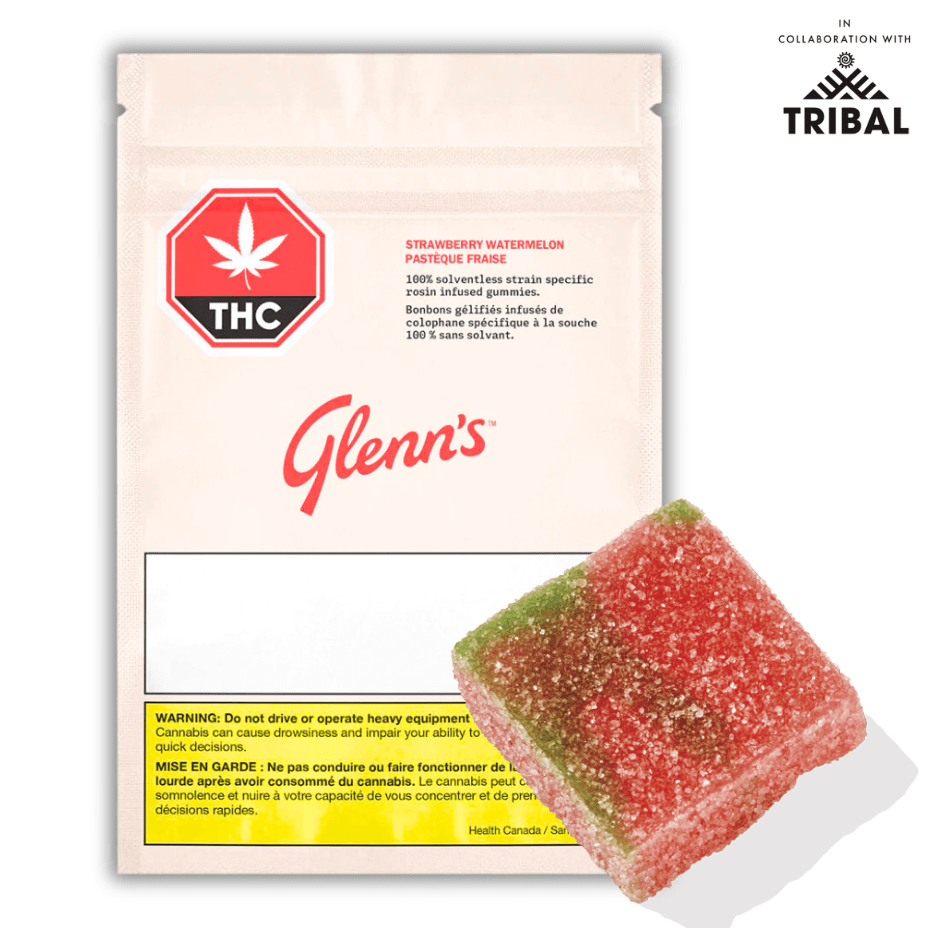 Glenn's No. 10 Strawberry Watermelon True Indica XL Gummy 1x10mg Morden Vape SuperStore and Cannabis Manitoba Canada