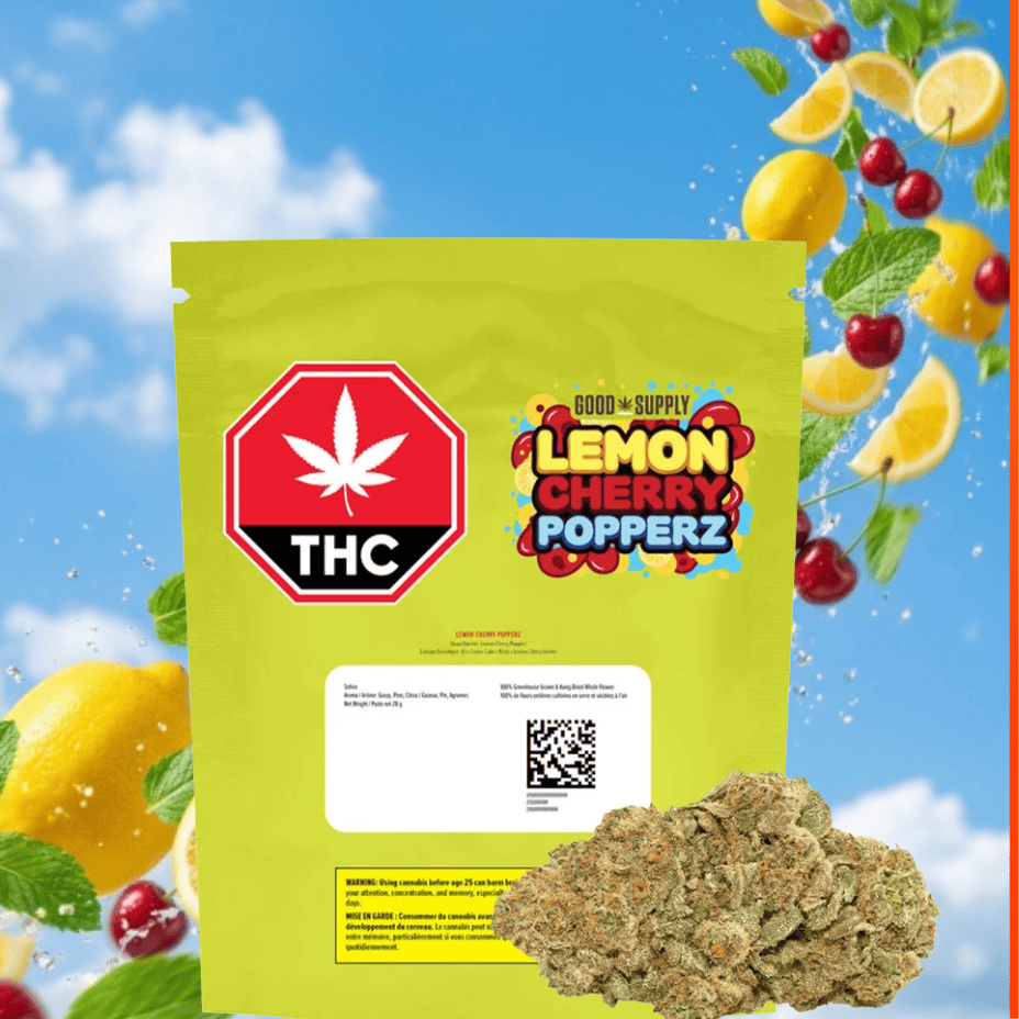 Good Supply Lemon Cherry Popperz Sativa Flower-7g Morden Vape SuperStore and Cannabis Manitoba Canada
