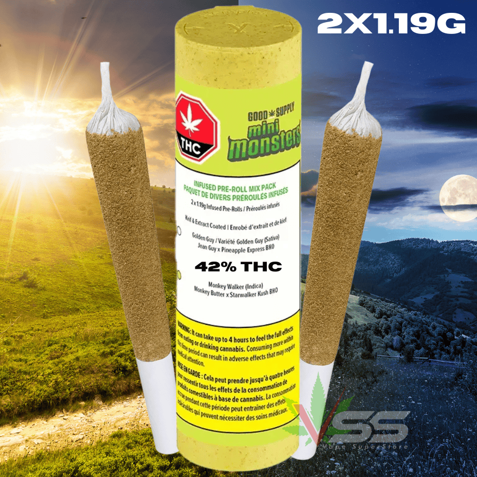Good Supply - Mini Monsters Mix Pack Infused Pre-rolls 2x1.19g Morden Vape SuperStore and Cannabis Manitoba Canada