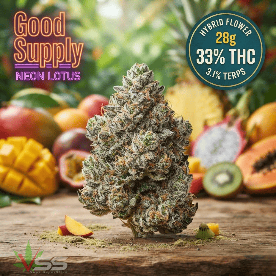 Good Supply Neon Lotus Hybrid Flower - 28g Morden Vape SuperStore and Cannabis Manitoba Canada