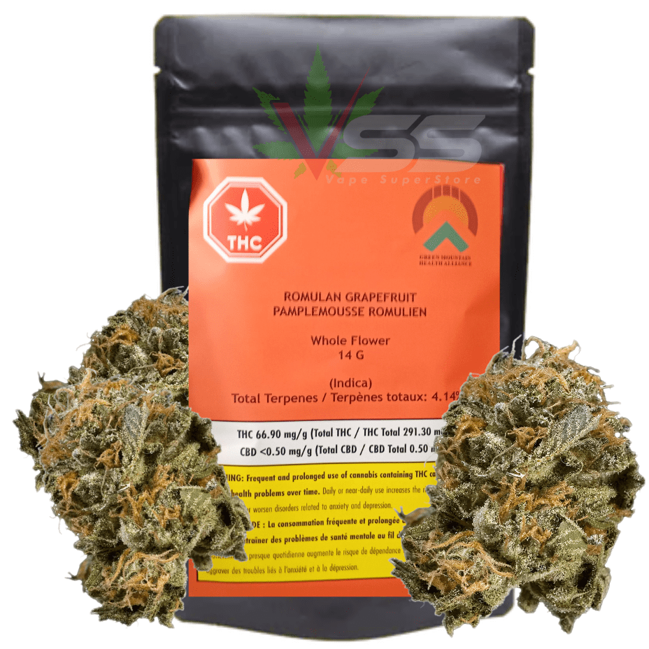 Green Mountain Health Alliance - Romulan Grapefruit Flower 14g Morden Vape SuperStore and Cannabis Manitoba Canada