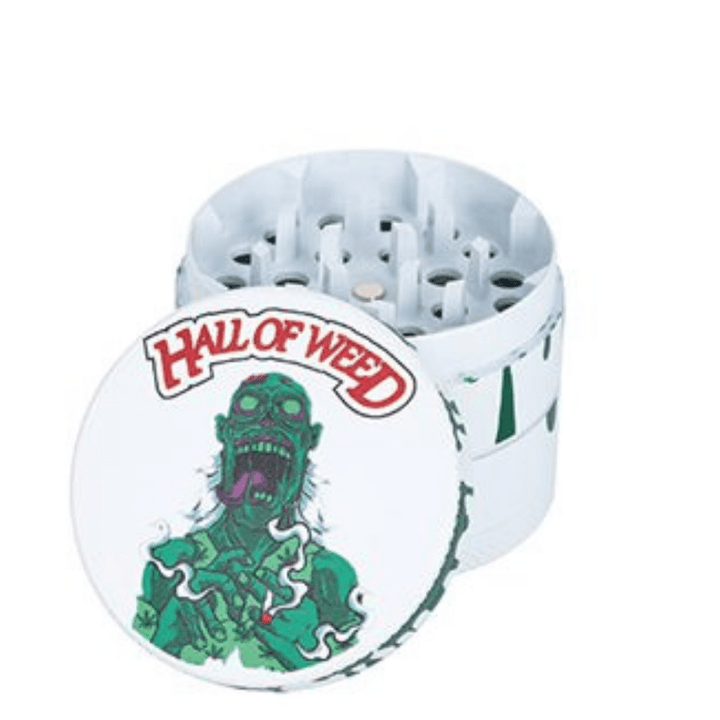 Hall Of Weed 4-Piece Zinc Grinder-50mm Morden Vape SuperStore and Cannabis Manitoba Canada