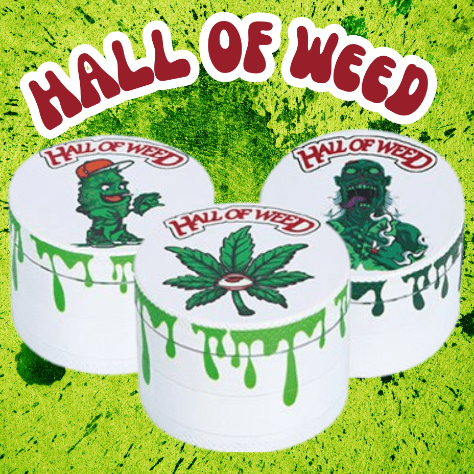 Hall Of Weed 4-Piece Zinc Grinder-50mm Morden Vape SuperStore and Cannabis Manitoba Canada