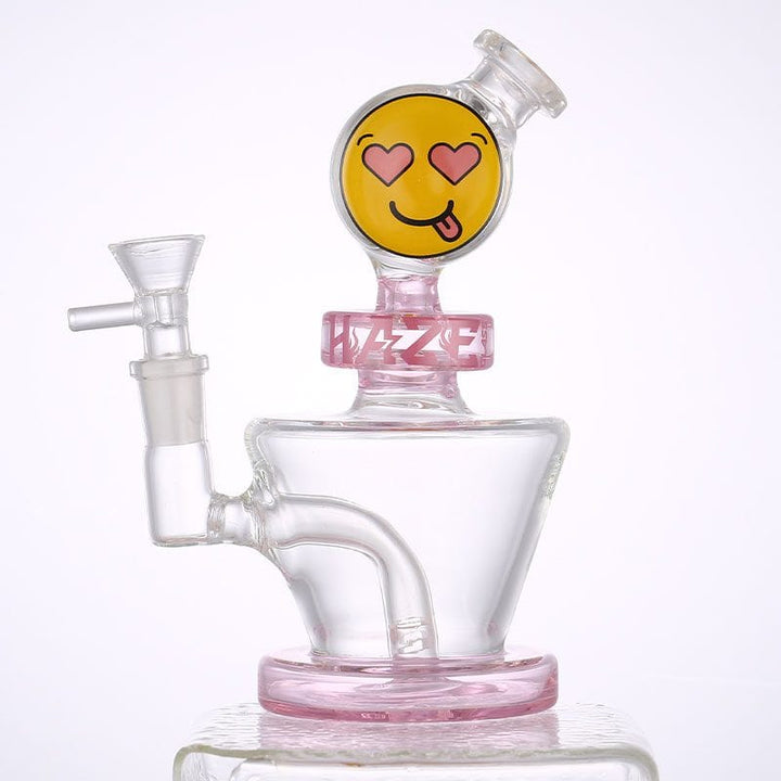 Haze Glass Smiley Face Bong-7" 7" Tall Morden Vape SuperStore and Cannabis Manitoba Canada