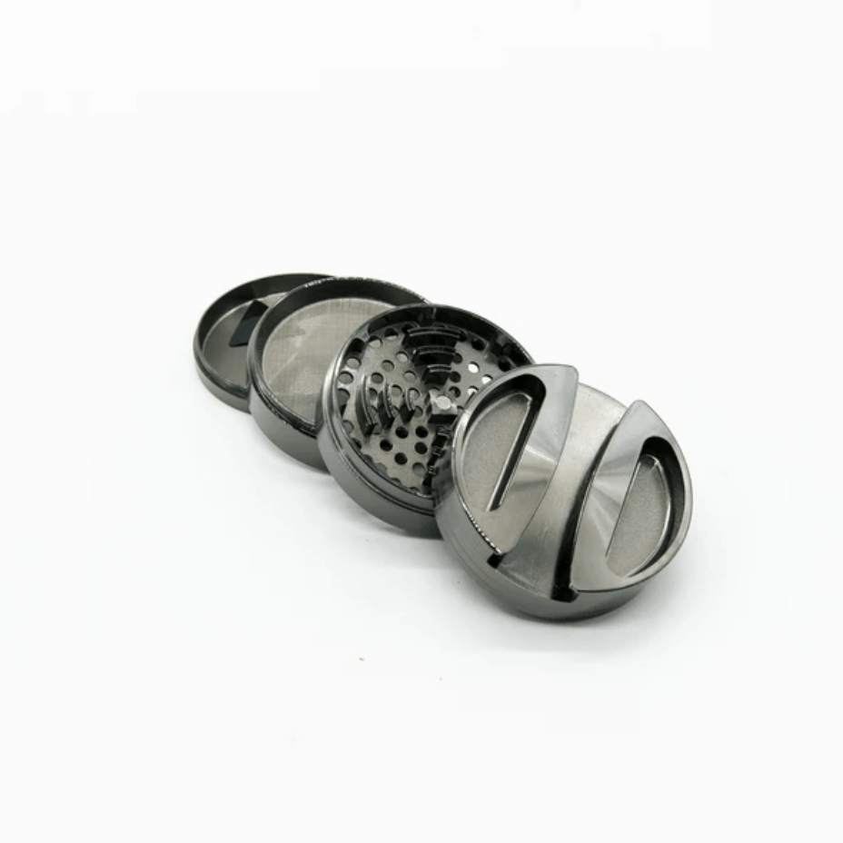 Herb Grinder 75mm Zinc Alloy 4 Piece 75mm / Gunmetal Morden Vape SuperStore and Cannabis Manitoba Canada