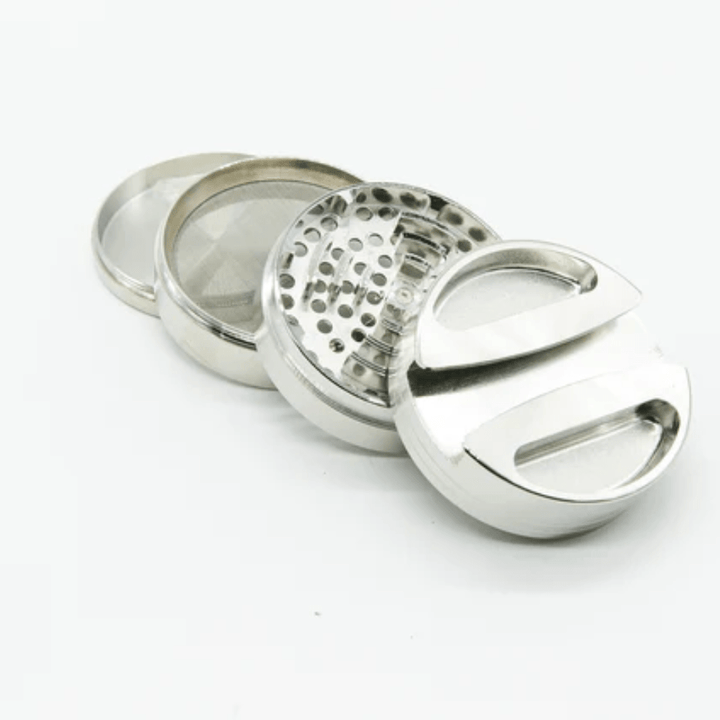 Herb Grinder 75mm Zinc Alloy 4 Piece 75mm / Silver Morden Vape SuperStore and Cannabis Manitoba Canada