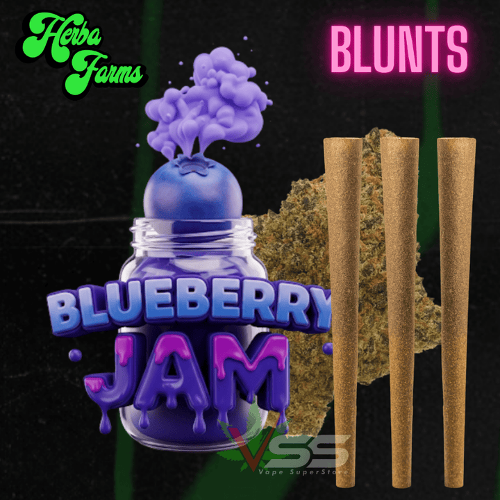 Herba Farms - Blueberry Jam Indica Blunts 3x0.5g Morden Vape SuperStore and Cannabis Manitoba Canada
