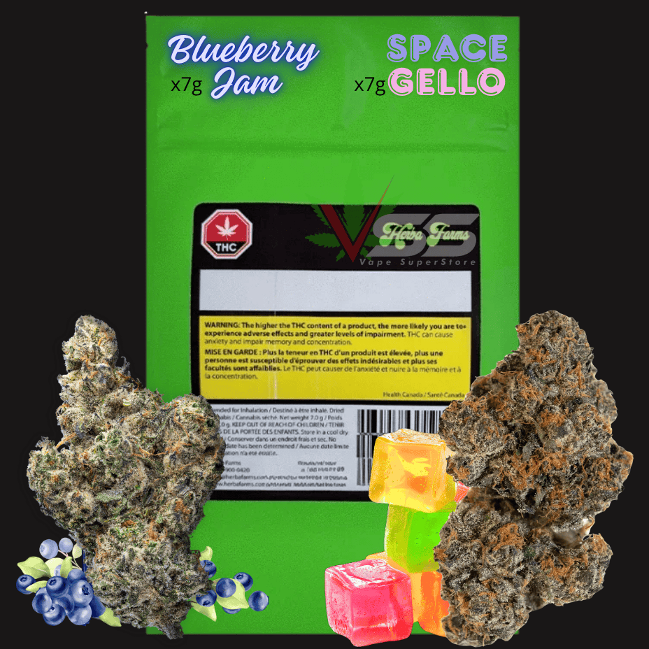 Herba Farms - Blueberry Jam x Space Jello Flower - 2x7g Morden Vape SuperStore and Cannabis Manitoba Canada