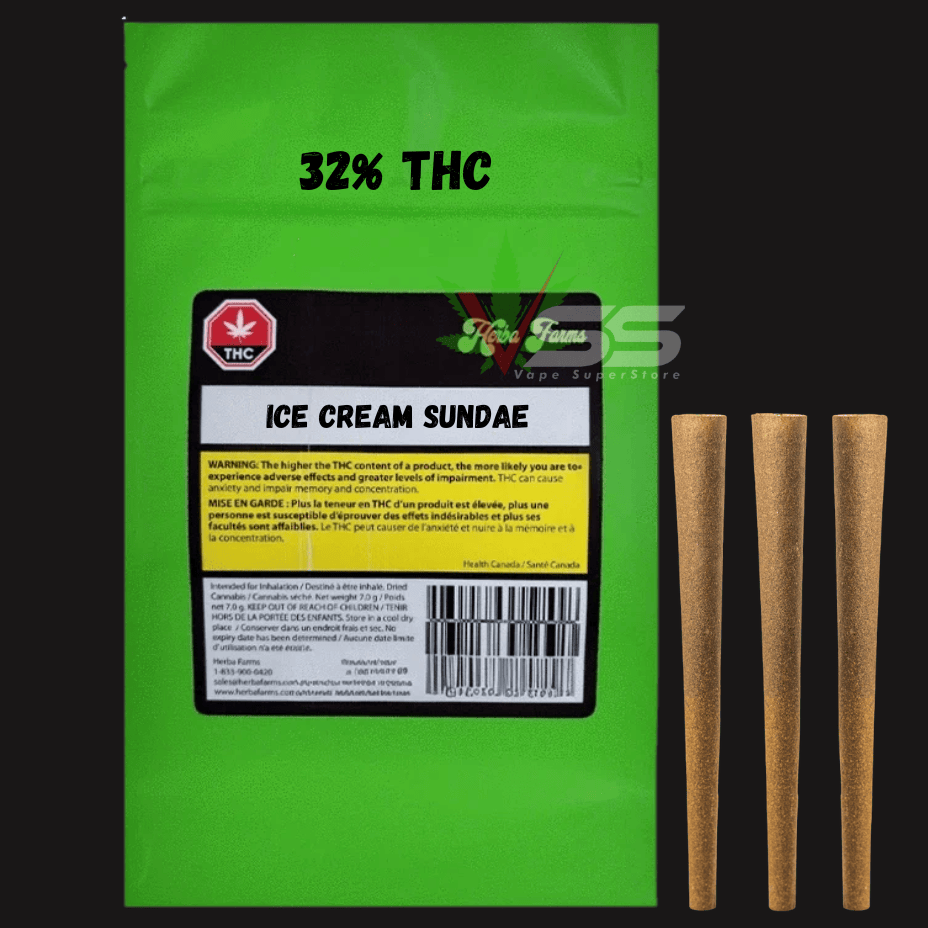 Herba Farms Ice Cream Sundae Indica Blunts 3x0.5g Morden Vape SuperStore and Cannabis Manitoba Canada