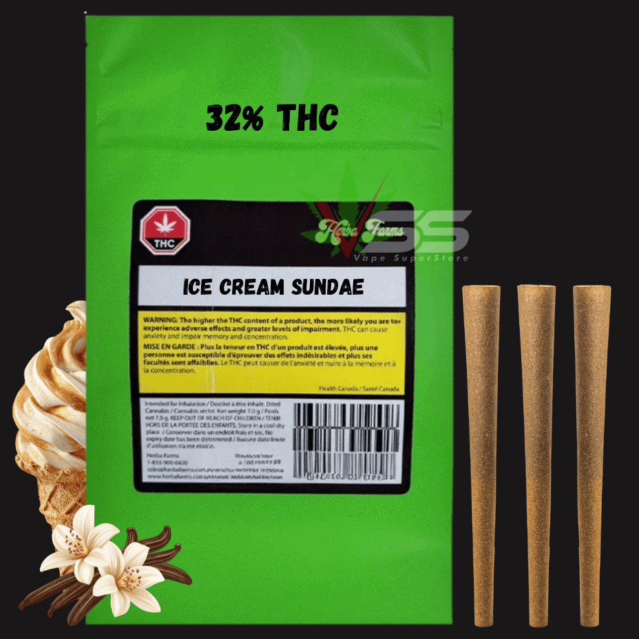 Herba Farms Ice Cream Sundae Indica Blunts 3x0.5g Morden Vape SuperStore and Cannabis Manitoba Canada
