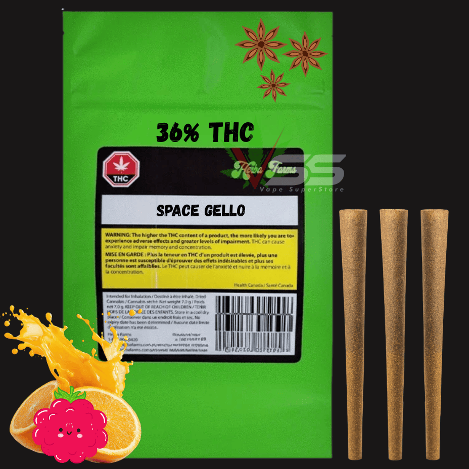 Herba Farms Space Gello Indica Blunts 3x0.5g Morden Vape SuperStore and Cannabis Manitoba Canada