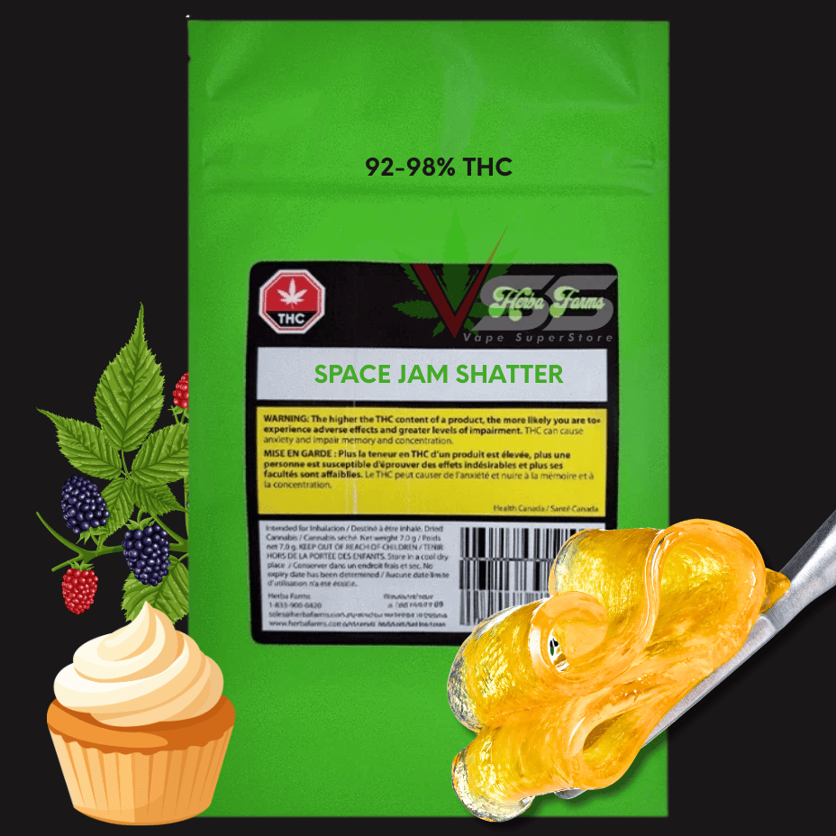 Herba Farms Space Jam Hybrid Shatter - 1g Morden Vape SuperStore and Cannabis Manitoba Canada