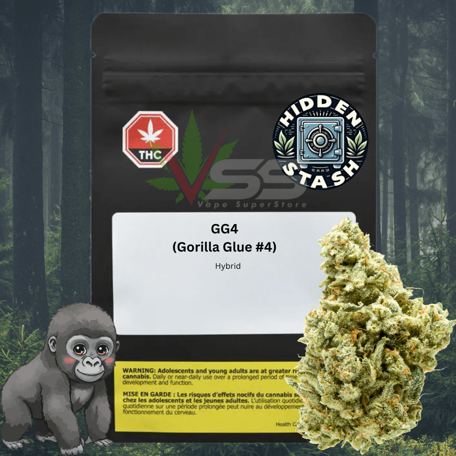 Hidden Stash Cannabis - Gorilla Glue #4 (GG4) Flower 14g Morden Vape SuperStore and Cannabis Manitoba Canada