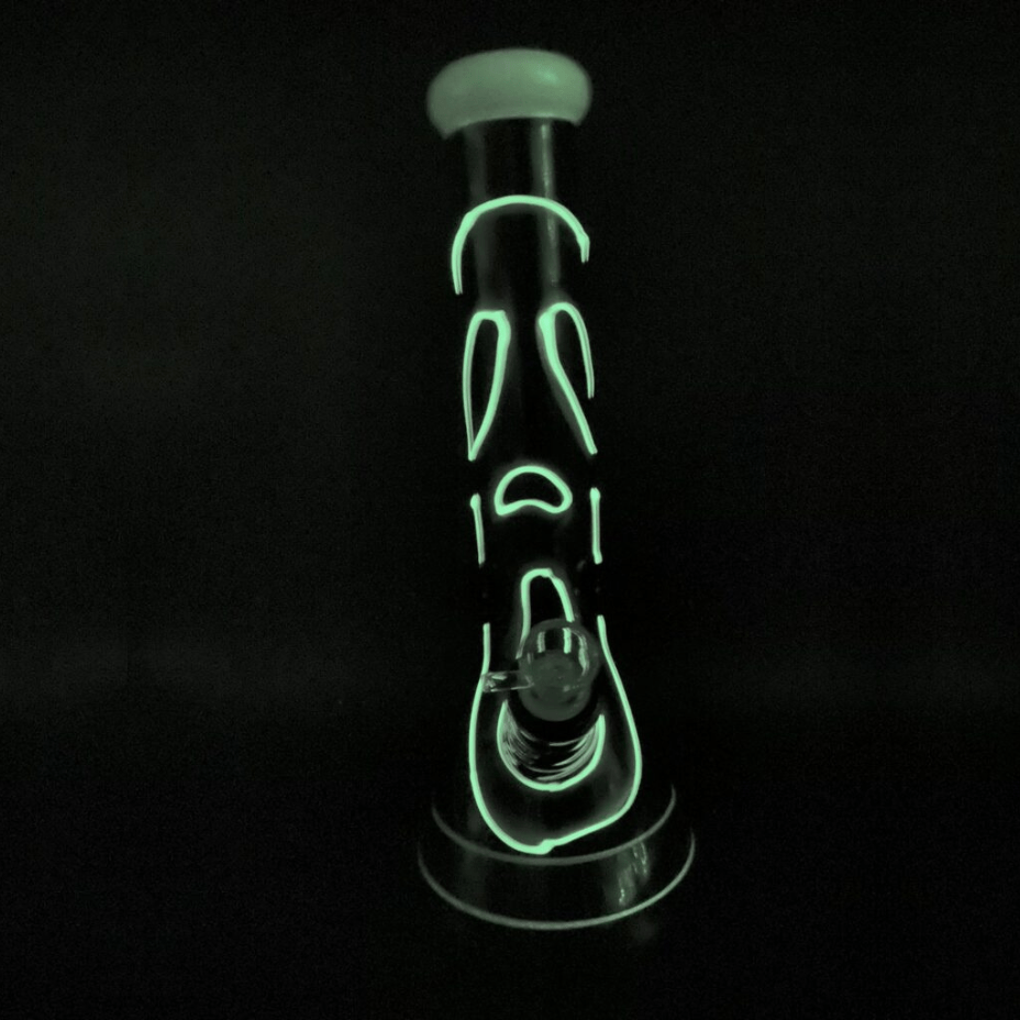 High Class Glass Beaker Bongs Glow-In-The-Dark High Class Glass 7mm Glow-in-the-Dark Scream Beaker 14"-Morden Vape SuperStore & Cannabis MB, Canada