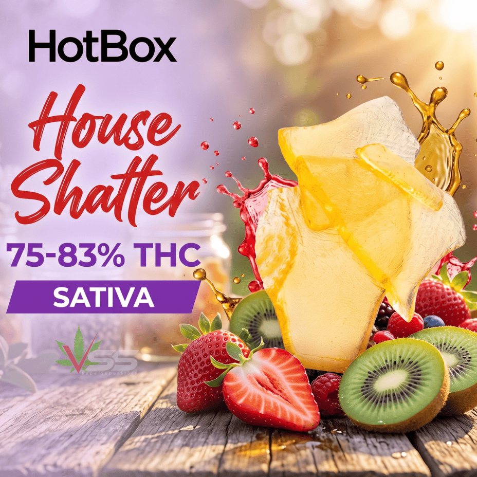HotBox House Shatter Exotic Fruit Series Sativa-1g Morden Vape SuperStore and Cannabis Manitoba Canada