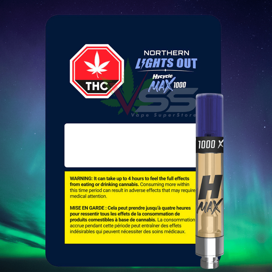 Hycycle Max 1000 - Northern Lights Out Vape Cartridge - 1.1g Morden Vape SuperStore and Cannabis Manitoba Canada